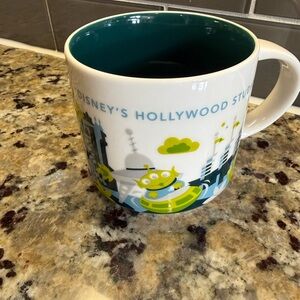 Starbucks Disney's Hollywood Studios Mug - White and Teal you are here collect